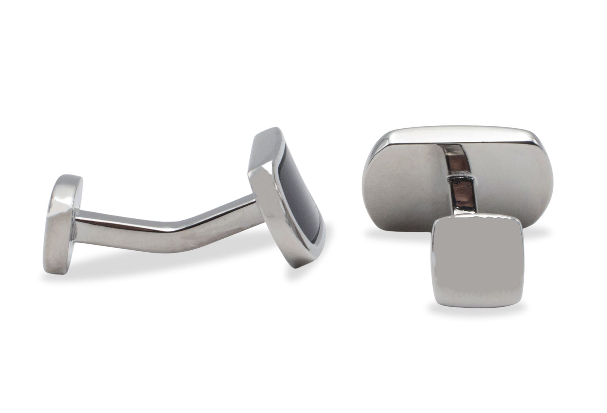 Barinas Chrome Black Cufflink
