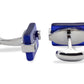 Araure Chrome Blue Acrylic Cufflink