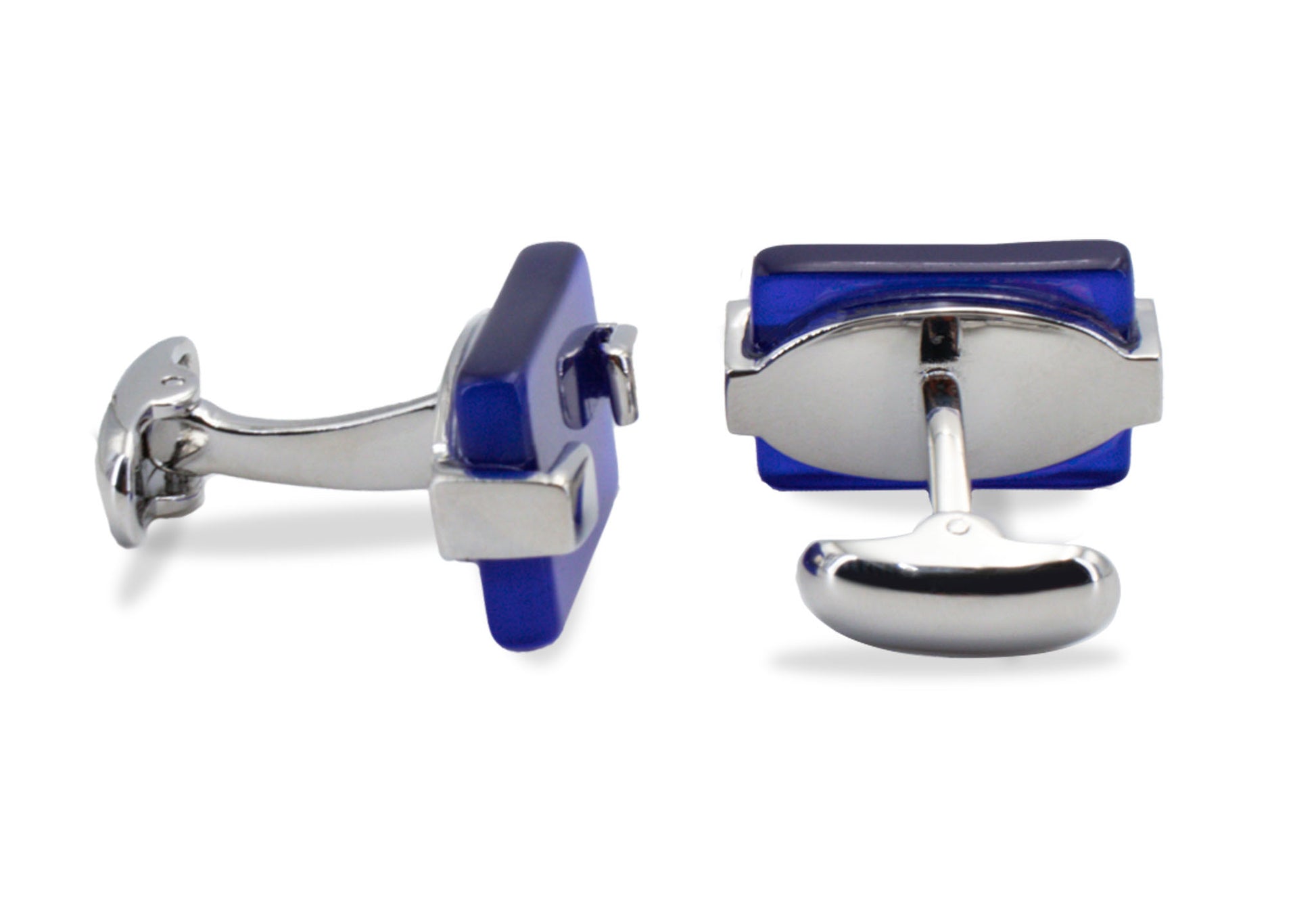 Araure Chrome Blue Acrylic Cufflink