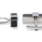 Araure II Chrome Black Acrylic Cufflink
