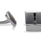 Lara Chrome Geometric Cufflink