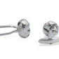 Ojeda Chrome Rib Knot Cufflinks