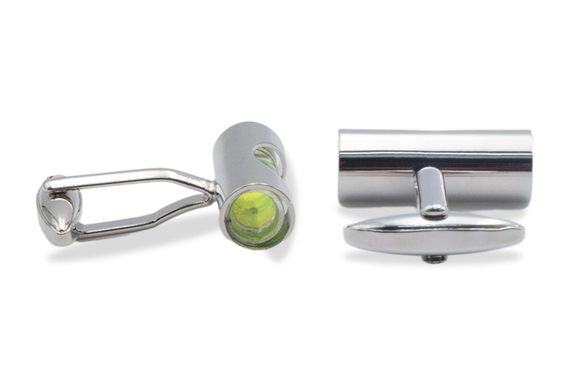 La Grita Chrome Hour Glass Cufflink