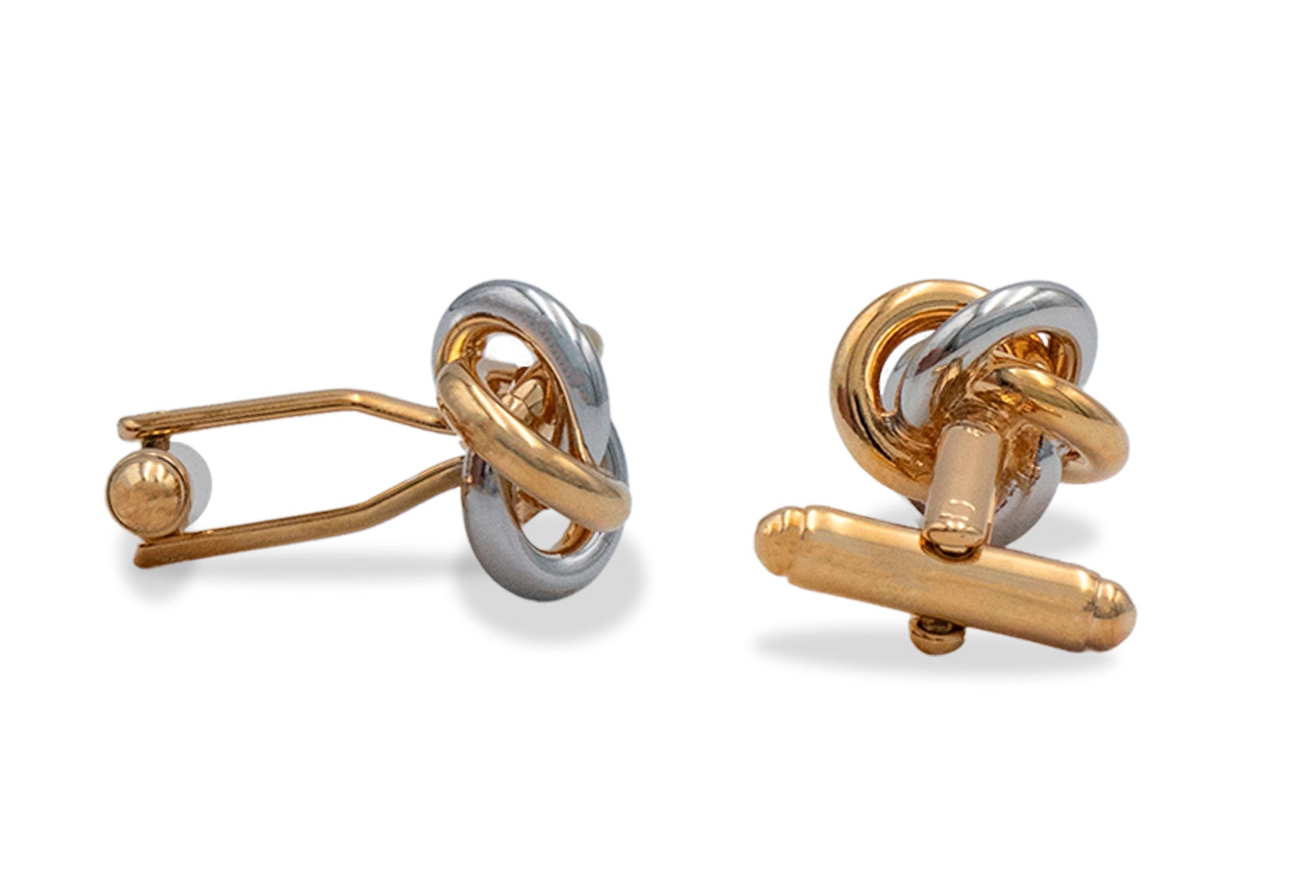 Ojeda II Gold-Chrome Knot Cufflinks
