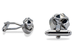 Ojeda Chrome Sleek Knot Cufflinks