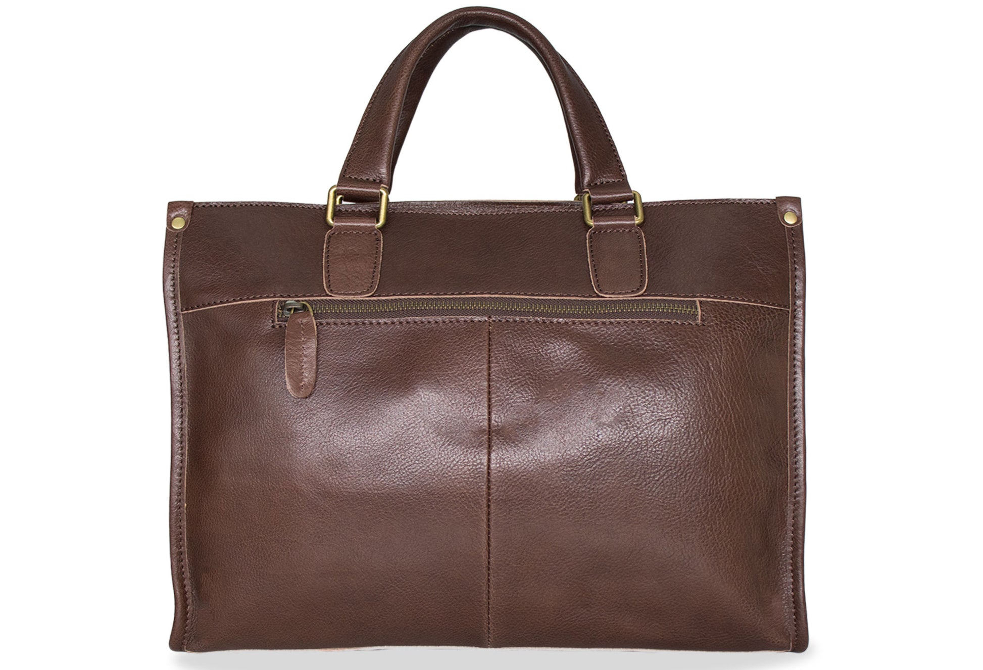 Piedras Walnut Leather Messenger Bag