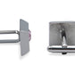Palmira Chrome Baby Pink Diamonte Cufflink