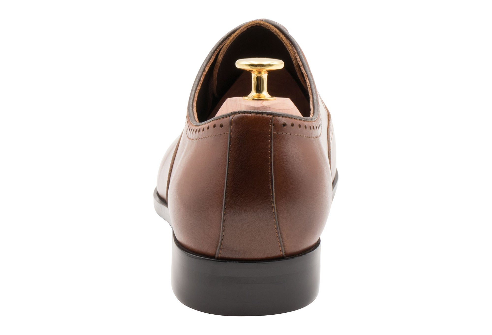 Mendoza Medallion Chestnut Oxford Leather Shoes
