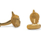 Buddha Gold Textured Chrome Cufflink