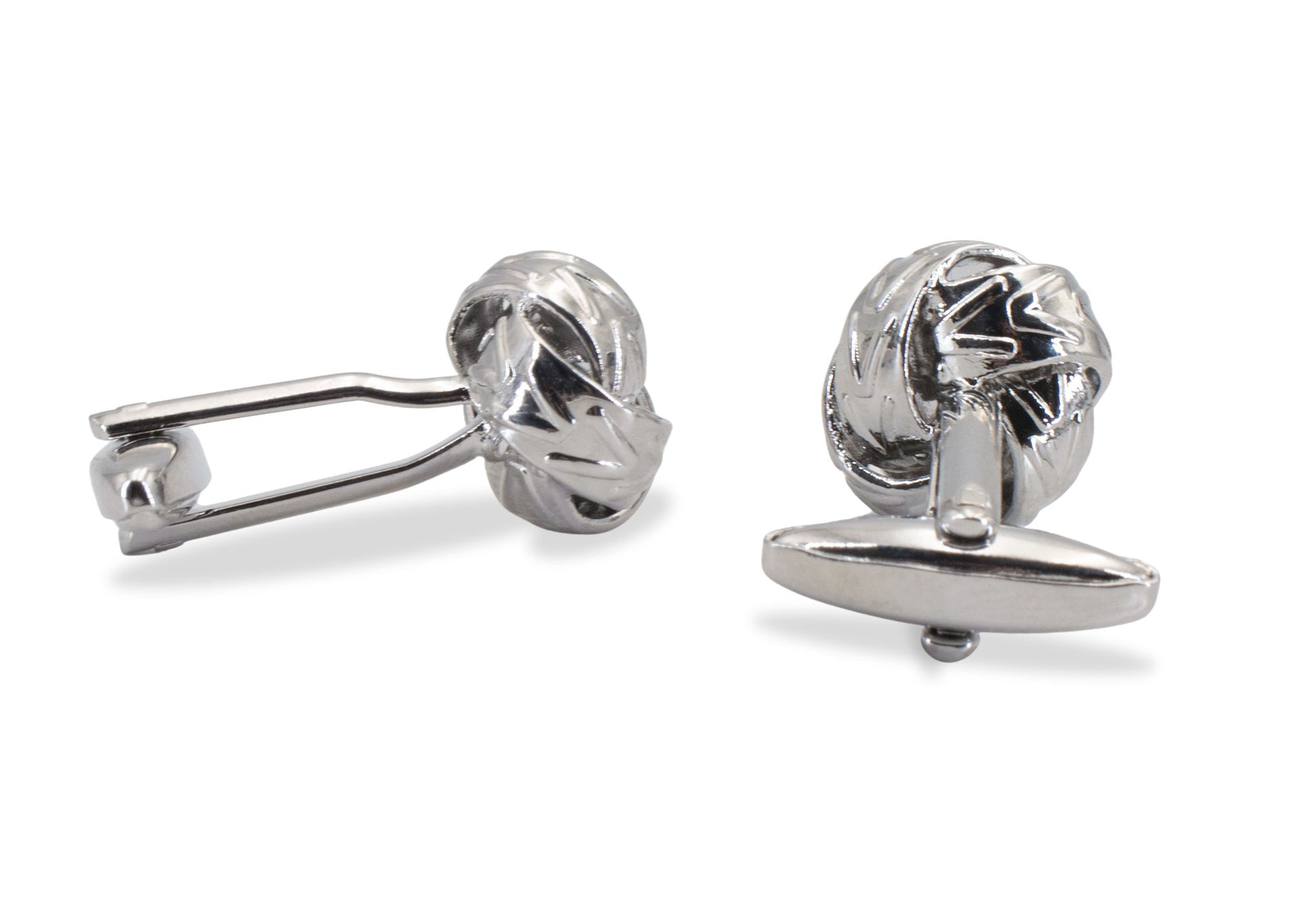 Ojeda Chrome Arrow Knot Cufflinks