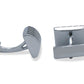 Caribe Chrome Black Ribbed Cufflink
