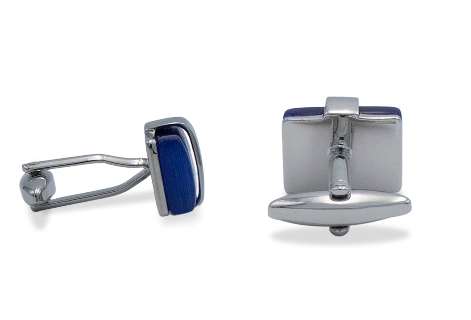 Araure Chrome Blue Cufflink