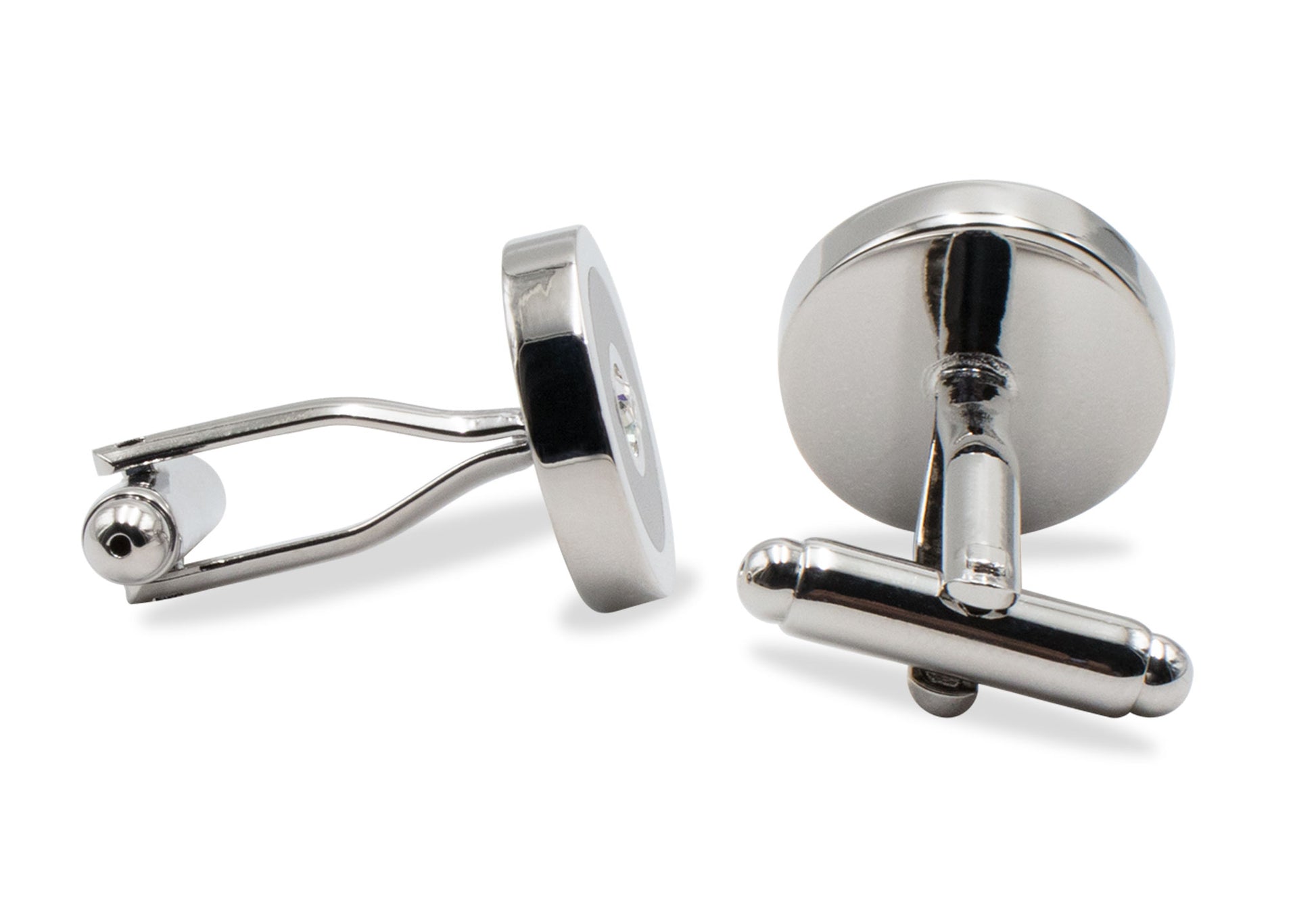 Guanare Chrome Diamonte Cufflink