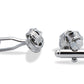 Ojeda Chrome Pebbled Knot Cufflinks