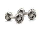 Ojeda Double Side Chrome Knot Cufflinks