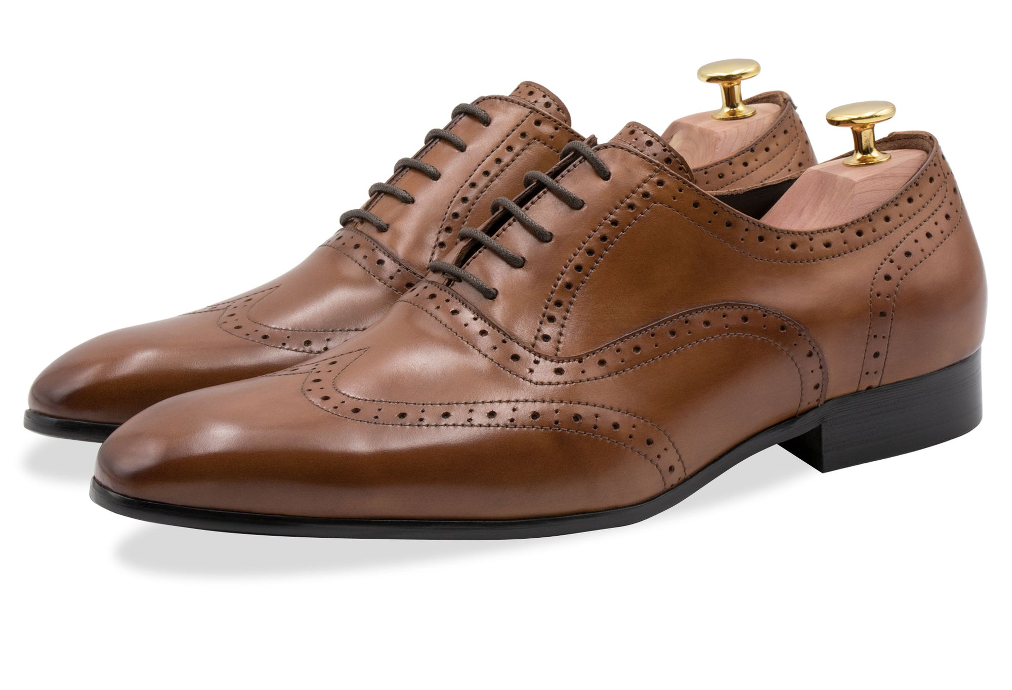 Rosario Wingtip Chestnut Oxford Leather Shoes