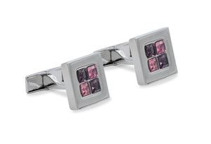 Isla Magenta Diamonte Cufflink