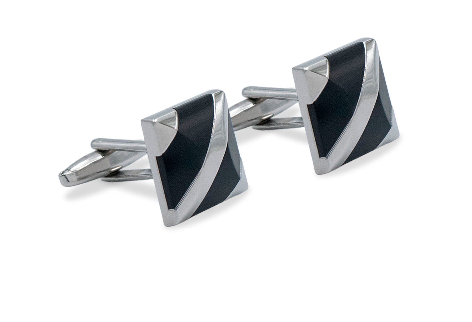 Cagua Chrome Diagonal Cufflink