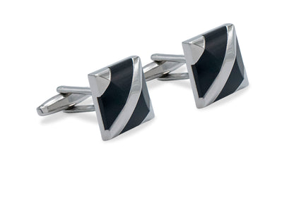 Cagua Chrome Diagonal Cufflink