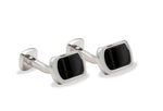 Barinas Chrome Black Cufflink