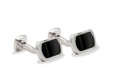 Barinas Chrome Black Cufflink