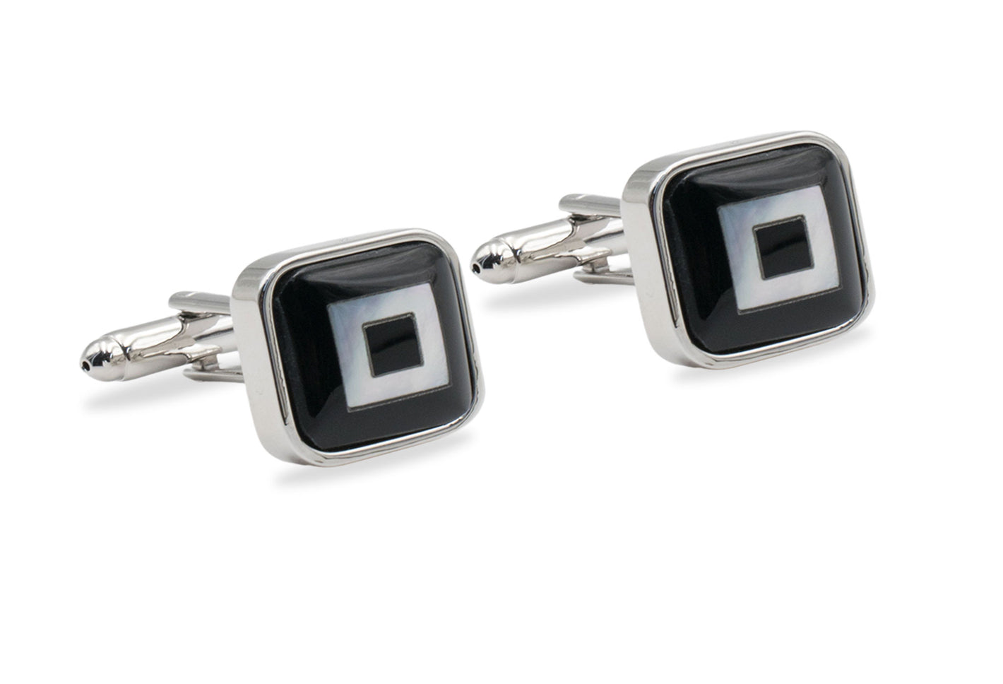 Aragua Chrome Square Cufflink