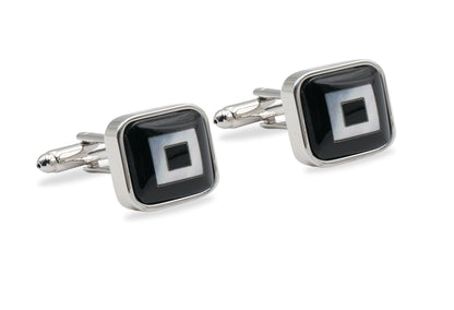 Aragua Chrome Square Cufflink