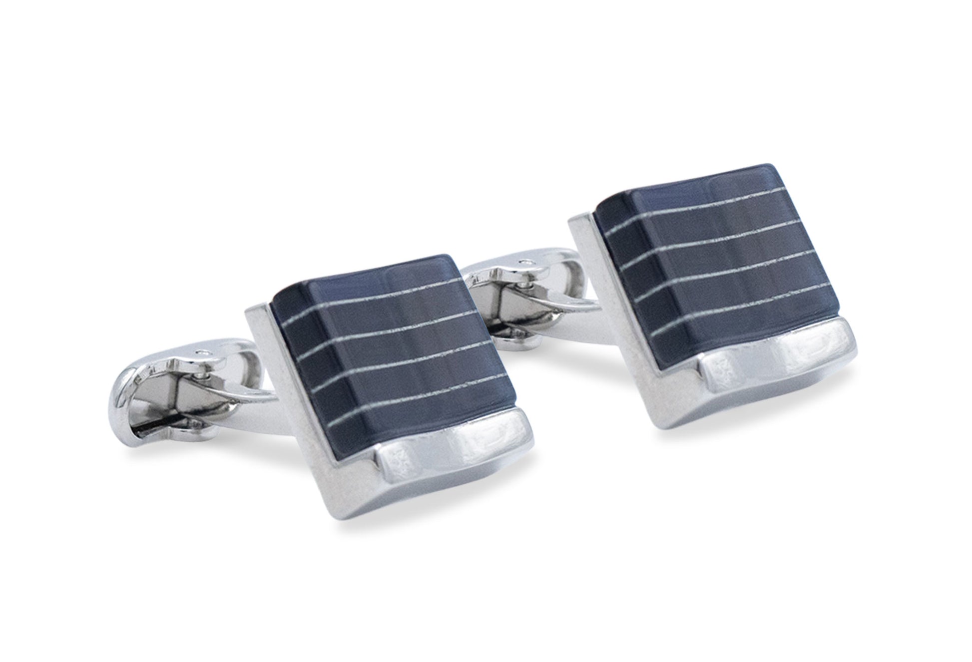 Merida Navy Chrome Cufflink