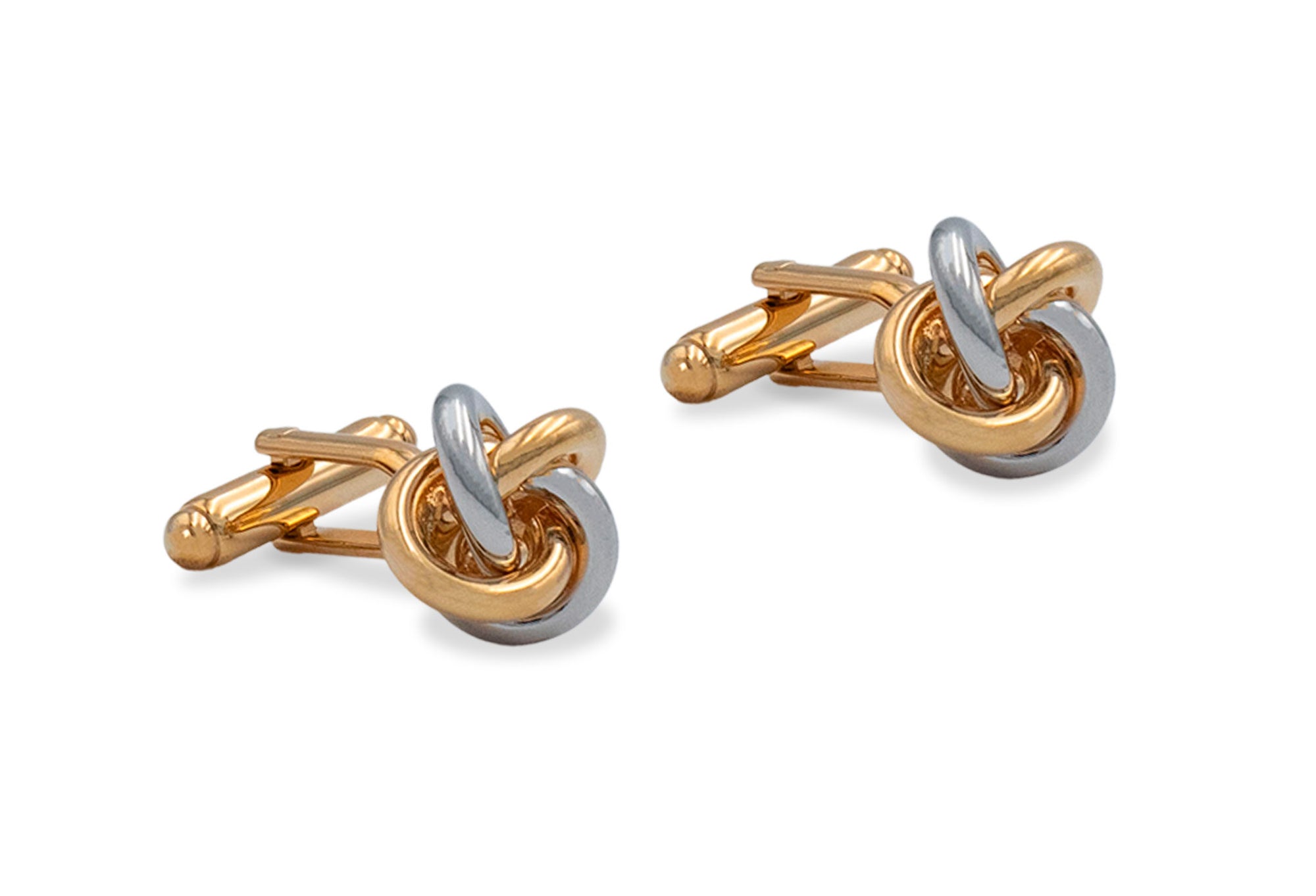 Ojeda II Gold-Chrome Knot Cufflinks