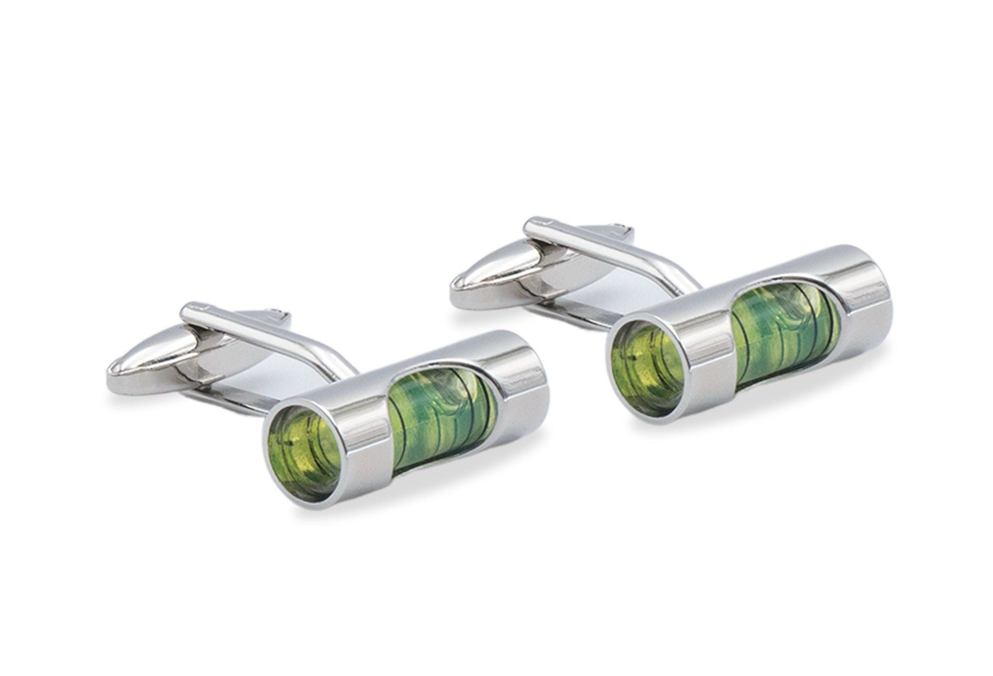 La Grita Chrome Hour Glass Cufflink