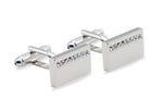 Guarenas Chrome Diamonte Cufflinks