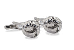 Ojeda Chrome Arrow Knot Cufflinks