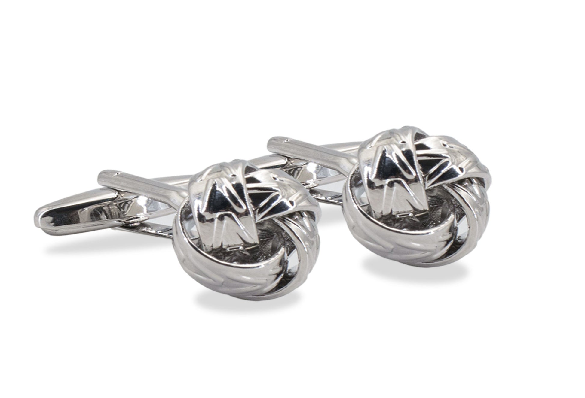 Ojeda Chrome Arrow Knot Cufflinks
