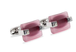 Araure Chrome Pink Acrylic Cufflink