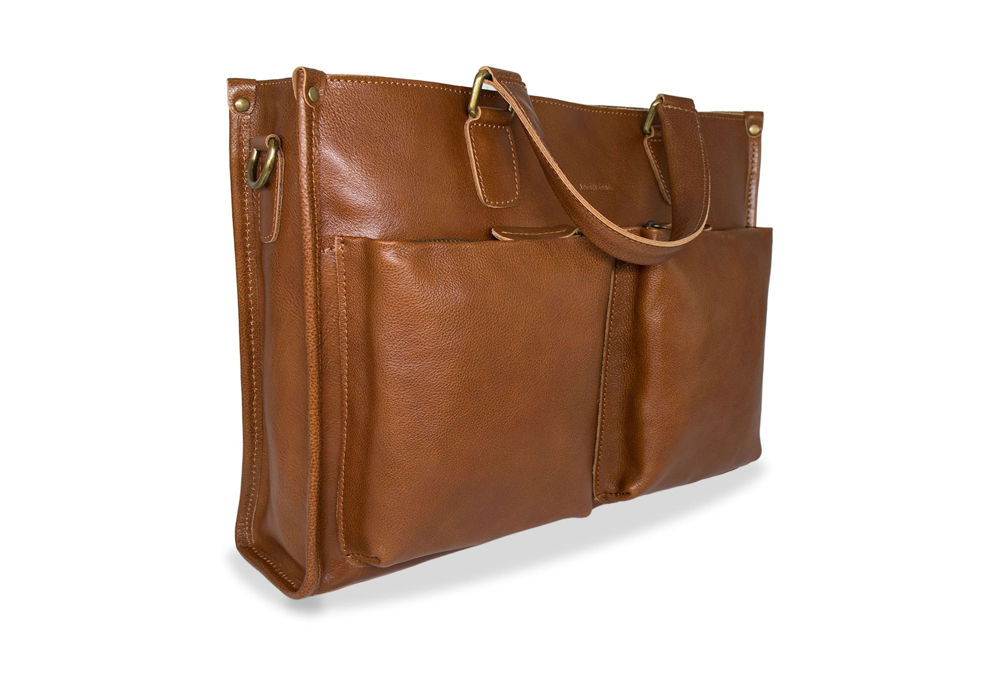 Piedras Chestnut Leather Messenger Bag