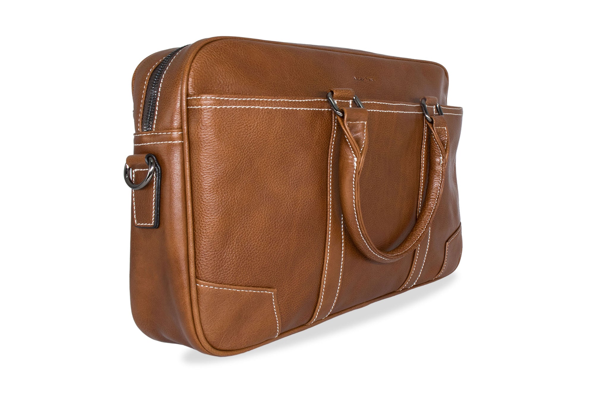Pedrera Chestnut Leather Messenger Bag