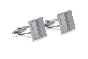 Lara Faux Mother Of Pearl Geometric Cufflink