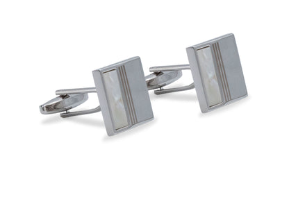Lara Faux Mother Of Pearl Geometric Cufflink