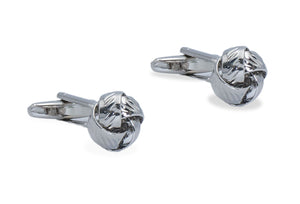 Ojeda Chrome Rib Knot Cufflinks