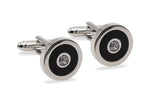 Guanare Chrome Diamonte Cufflink