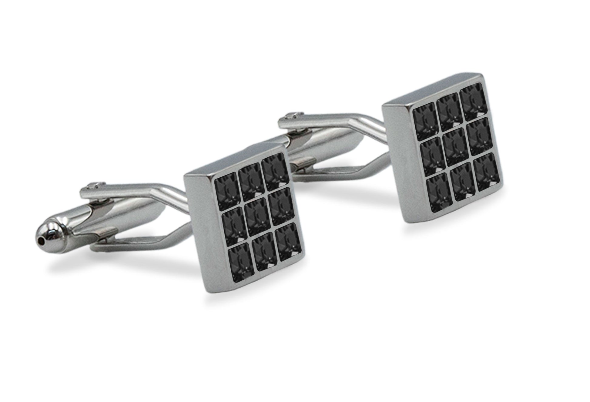 Isla Black Diamonte Cufflink