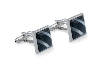 Aragua Chrome Diagonal Cufflink