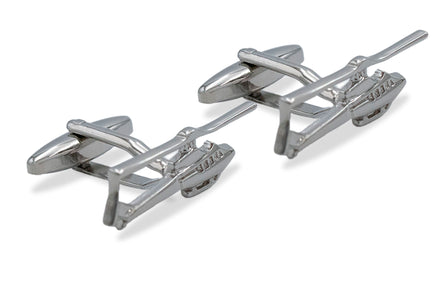 Volare Helicopter Chrome Cufflink
