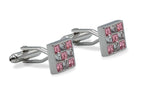 Isla II Pink Diamonte Cufflink