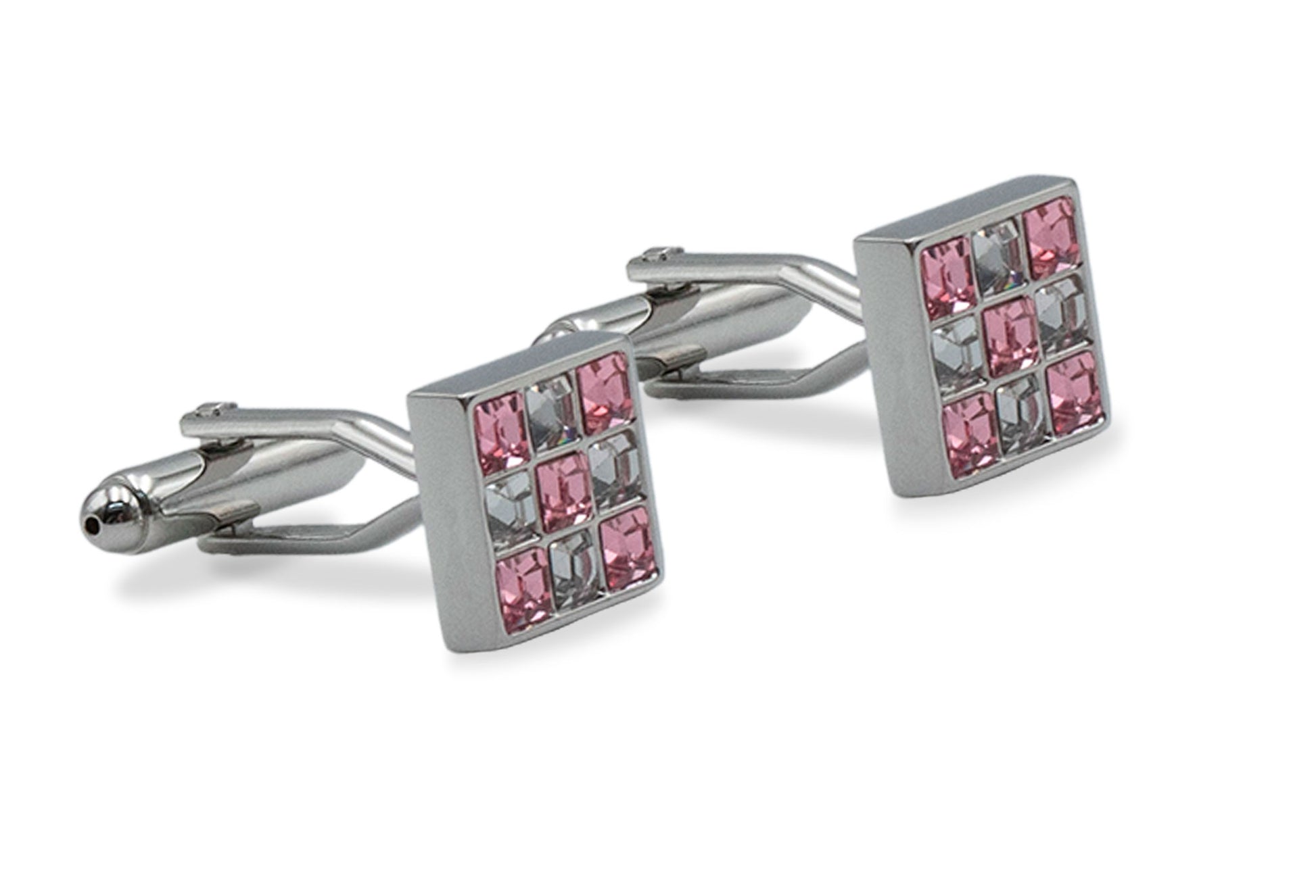 Isla II Pink Diamonte Cufflink