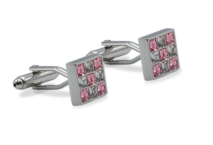 Isla II Pink Diamonte Cufflink