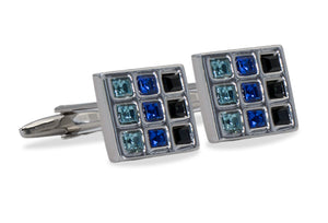 Isla II Blue Diamonte Cufflink