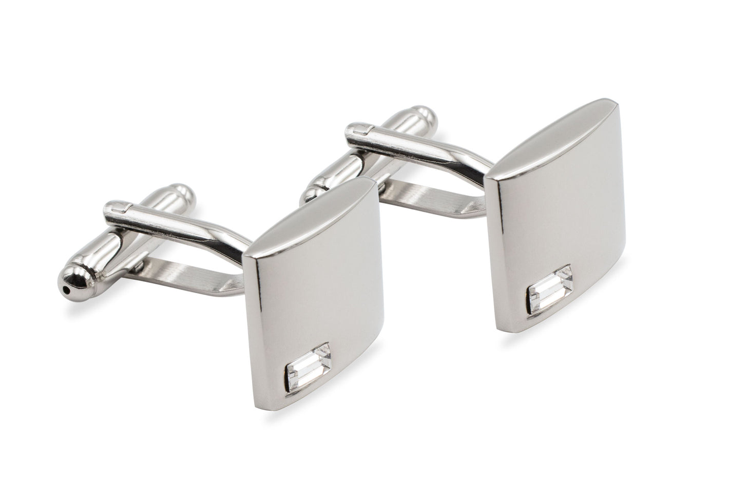 Ocumare Chrome Diamonte Cufflink