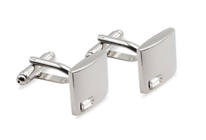 Ocumare Chrome Diamonte Cufflink
