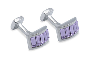 Petare Lavendar Diamonte Cufflink